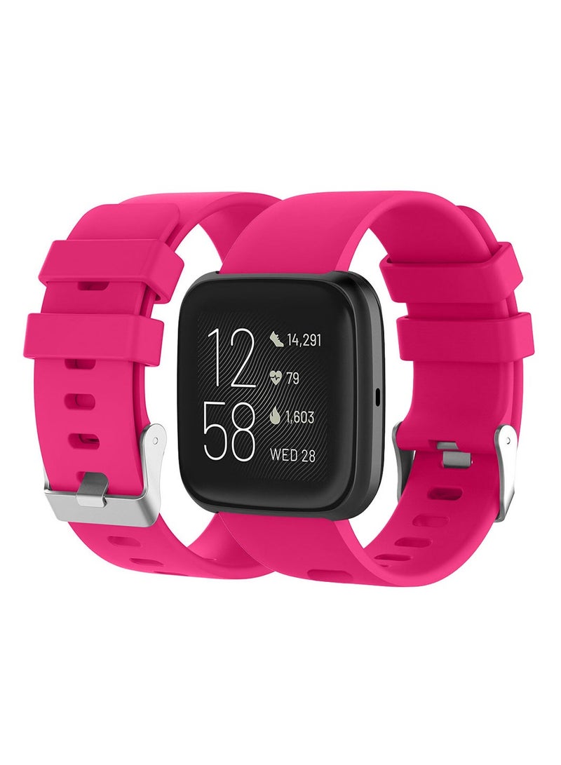 CATANES Fitbit Versa2/Versa Lite/Versa Band Soft Silicone Replacement Watch Strap Pink - Image 4