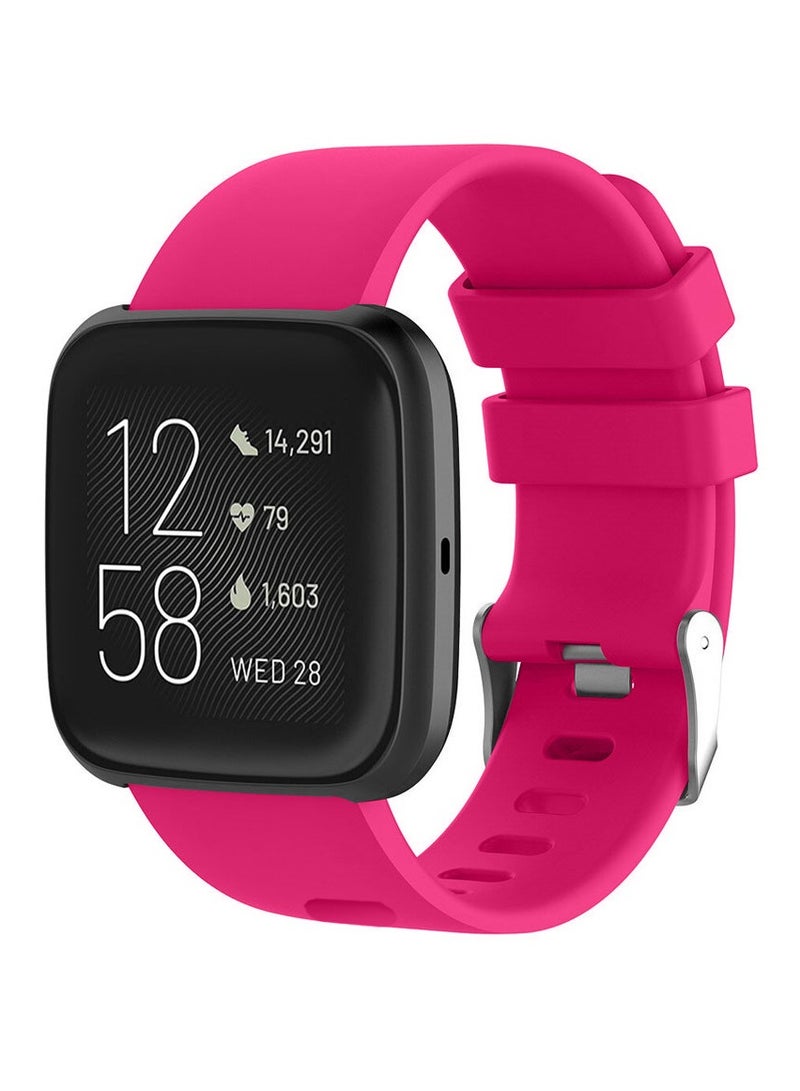 CATANES Fitbit Versa2/Versa Lite/Versa Band Soft Silicone Replacement Watch Strap Pink - Image 2
