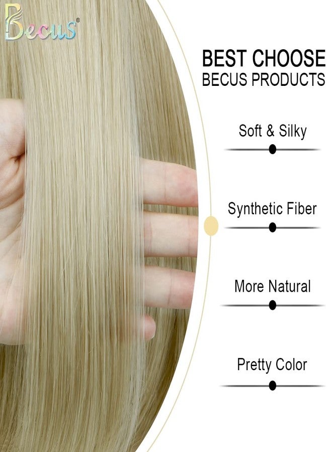 BECUS Blonde Bob Wig for Women, Short Blonde Wigs with Bangs, Realistic Synthetic Hair Straight Wigs for Daily Wear, Cosplay, Party, Costume Halloween - Image 5