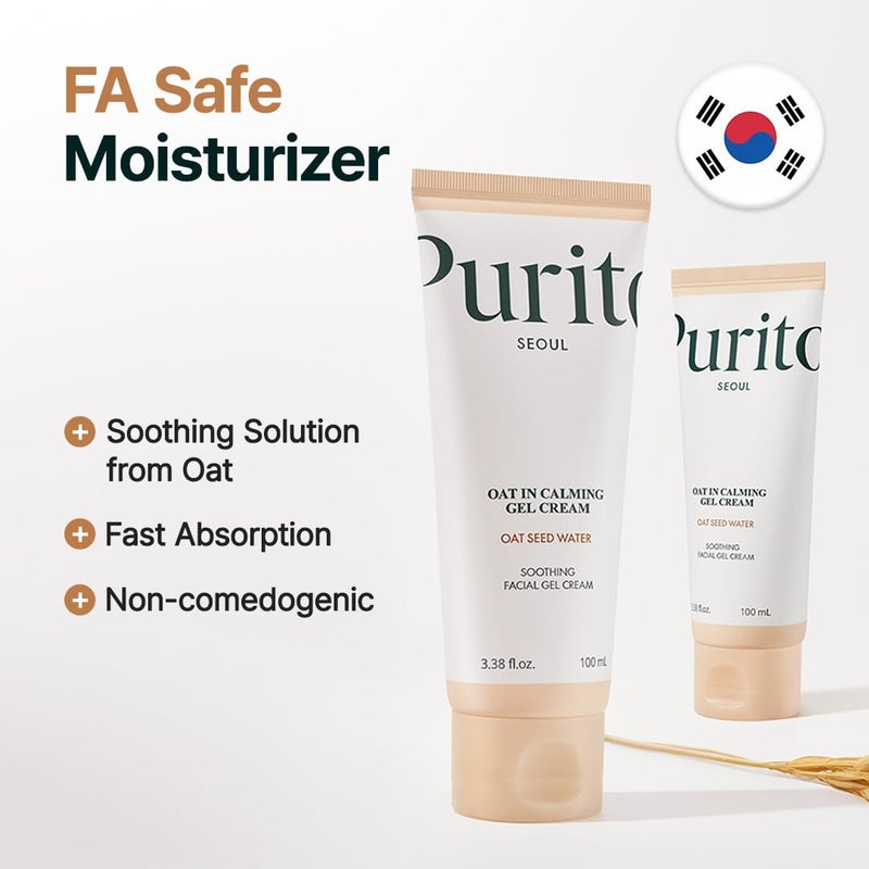 PURITO Oat In Calming Gel Cream | Soothing solution for Sensitive Skin | Lightweight, Non-Comedogenic, Fragrance-Free, Vegan & Cruelty-free | Korean Skincare, 100mL 3.38 fl.oz - Image 3