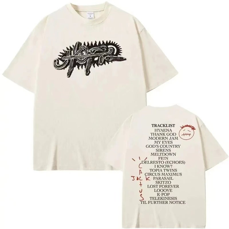 Y2K Utopia Travis Ts Hip Hop Graphic T Shirt For Men Top Tee - Image 2