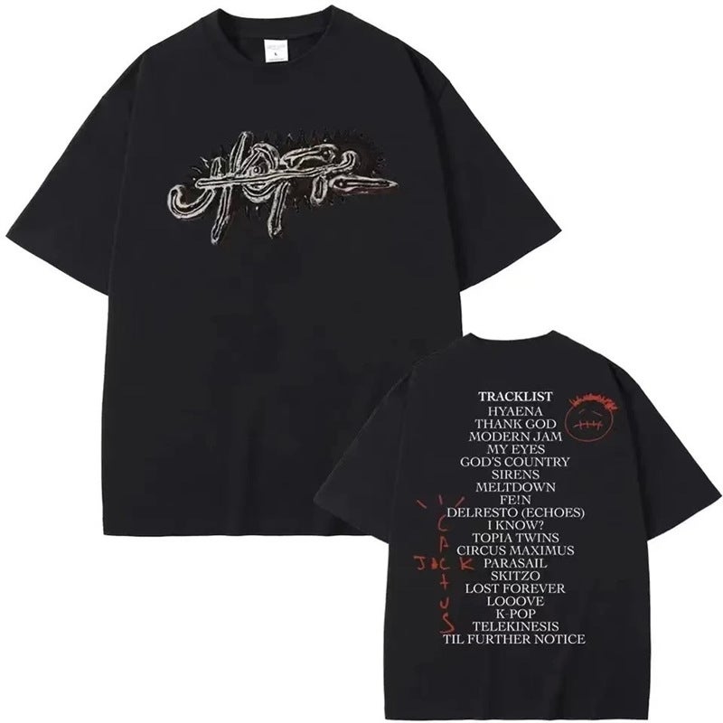 Y2K Utopia Travis Ts Hip Hop Graphic T Shirt For Men Top Tee - Image 4