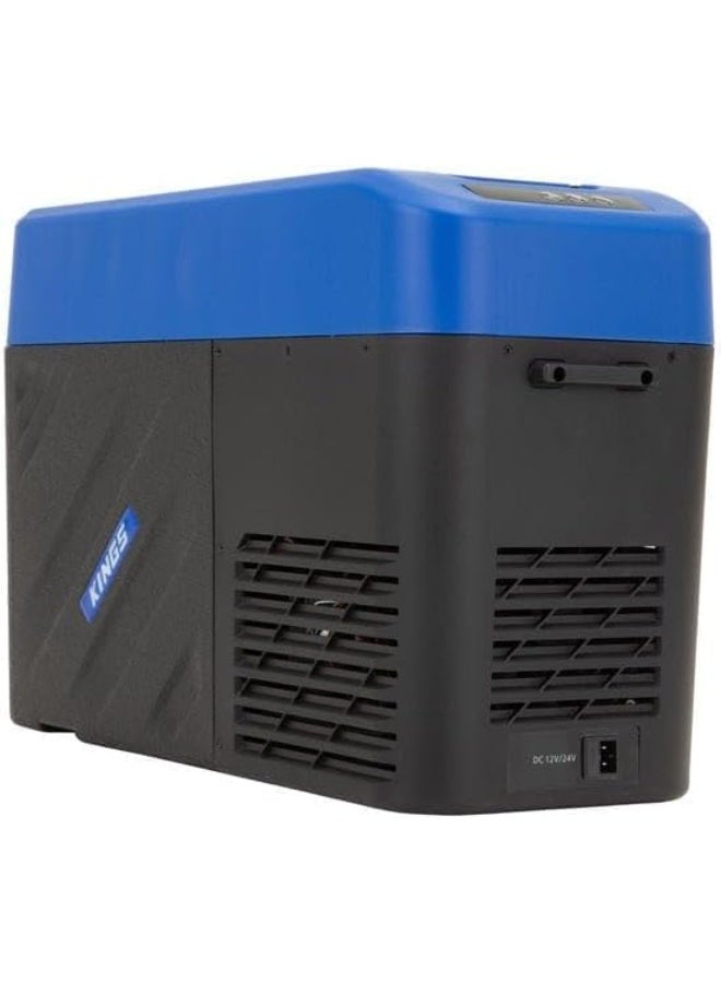 LC Car Refrigerator, 15 Liter, 45 Watts, DC12-24V/AC 220-240V, Blue and Black DLC-33515 - Image 4