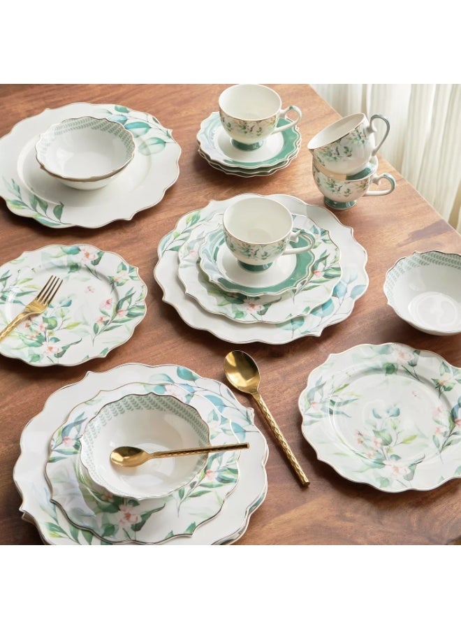 Centrepoint طقم عشاء 20 قطعة من خزف نيو بون فاخر – أواني طعام فاخرة تكفي 4 أشخاص | يشمل أطباق عشاء وأطباق جانبية وأوعية وأكواب – تصميم أنيق وعصري – آمن للغسالة والمايكروويف – مثالي للاستخدام اليومي والمناسبات الخاصة - Image 1