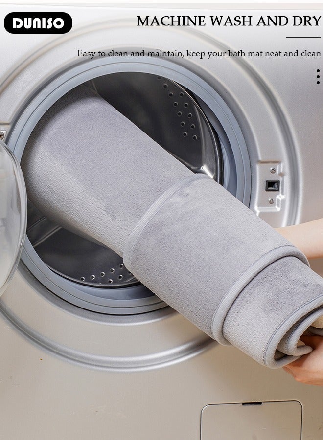 DUNISO Thickened Memory Foam Bath Mat, Highly Absorbent Bathroom Carpet, Non Slip Soft Bathroom Rugs, Machine Washable Quick-Dry Foot Mat, Easy to Clean Mat for Kitchen Bathroom Floors - Image 3