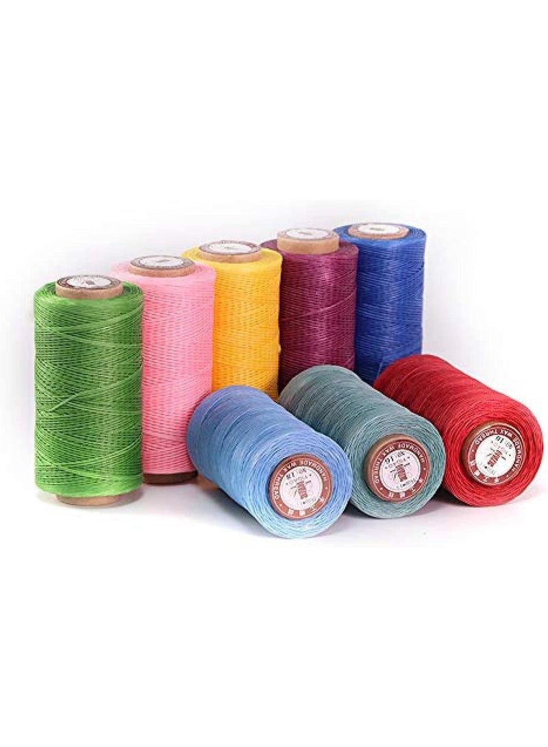 HZYH 150D Waxed Cords Polyester Sewing Thread, All Purpose Flat Strings Beading Braided Thread Macrame Crafting String Rope for DIY Bracelet Necklace Jewelry Making Black Bookbinding Macrame Handcraft - Image 4
