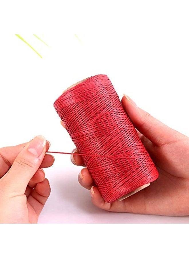 HZYH 150D Waxed Cords Polyester Sewing Thread, All Purpose Flat Strings Beading Braided Thread Macrame Crafting String Rope for DIY Bracelet Necklace Jewelry Making Black Bookbinding Macrame Handcraft - Image 2
