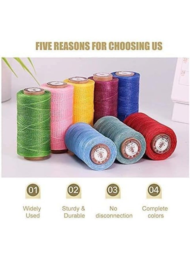 HZYH 150D Waxed Cords Polyester Sewing Thread, All Purpose Flat Strings Beading Braided Thread Macrame Crafting String Rope for DIY Bracelet Necklace Jewelry Making Black Bookbinding Macrame Handcraft - Image 3