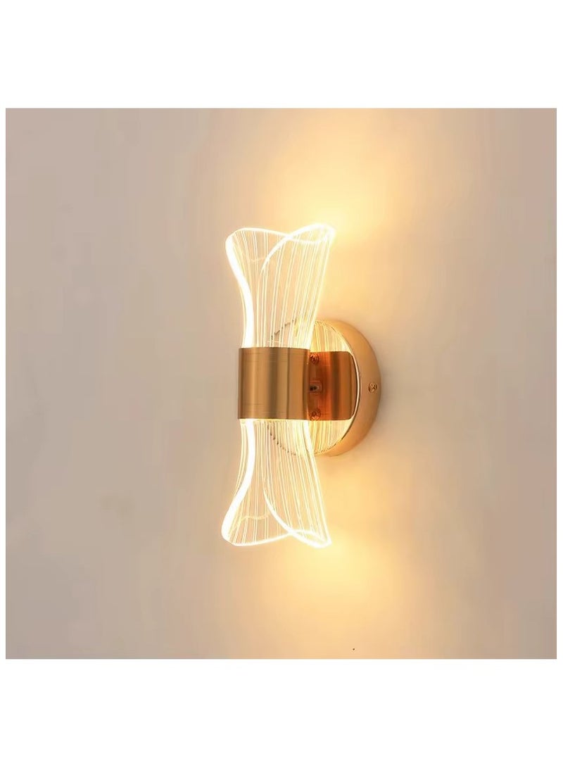 مصباح حائط LED لغرفة النوم وغرفة الطعام وجانب المرآة، مصباح حائط داخلي قابل للتعتيم بثلاثة ألوان، بقوة 10 وات - Image 1