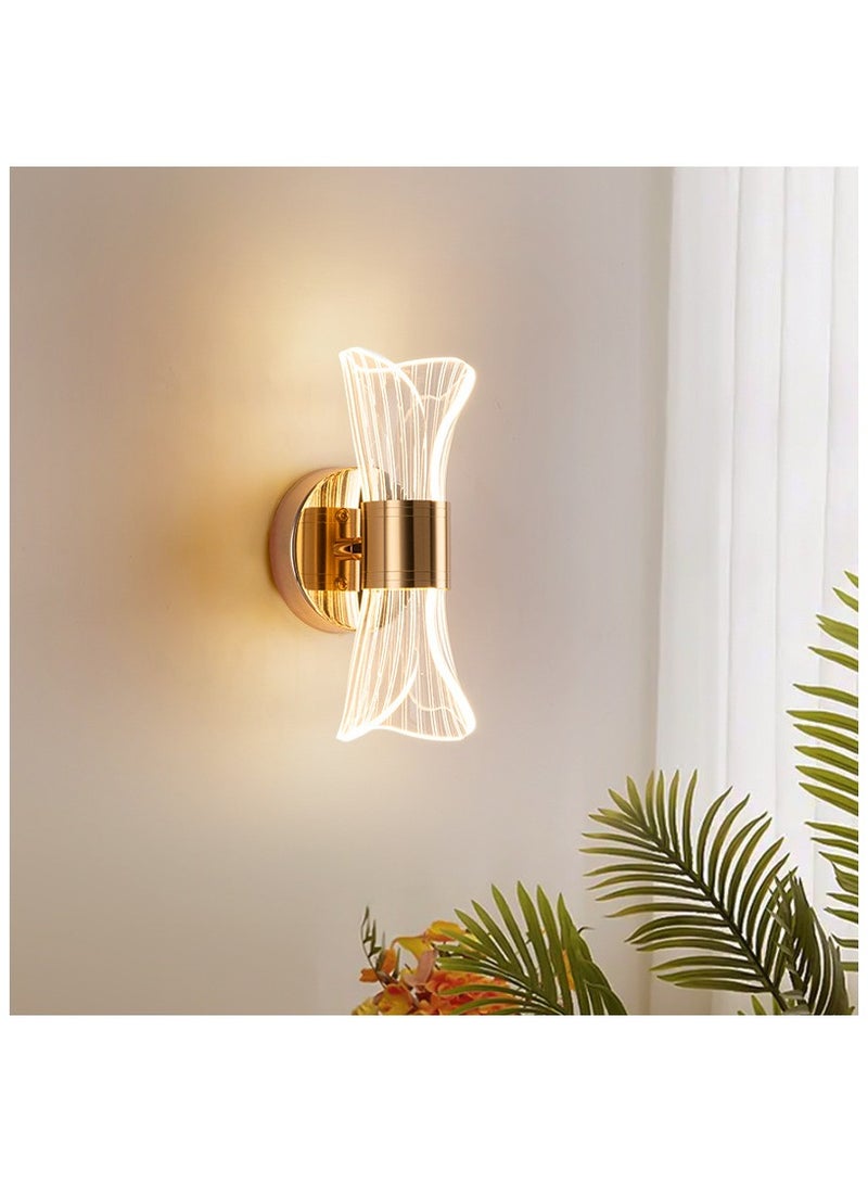 مصباح حائط LED لغرفة النوم وغرفة الطعام وجانب المرآة، مصباح حائط داخلي قابل للتعتيم بثلاثة ألوان، بقوة 10 وات - Image 2
