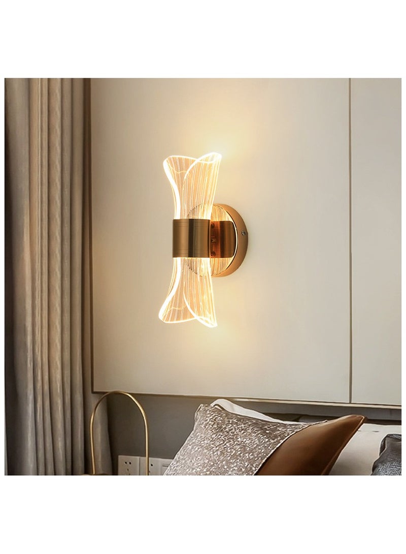 مصباح حائط LED لغرفة النوم وغرفة الطعام وجانب المرآة، مصباح حائط داخلي قابل للتعتيم بثلاثة ألوان، بقوة 10 وات - Image 3