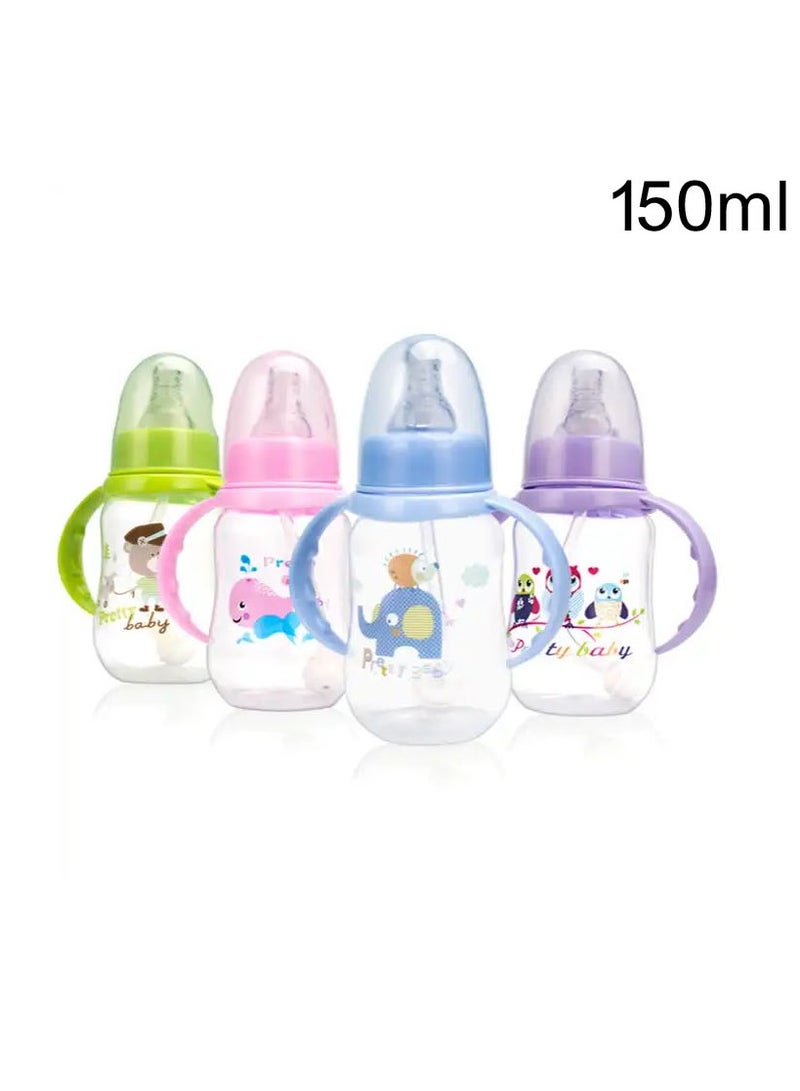 Pretty Baby Feeding Bottle PP 150ml with Extra Soft Nipple and Handle - Assorted Color - Image 4
