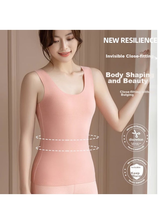 LANG SHA Langsha Women's Reversible Thermal Vest With Far Infrared Velvet Base Layer Shirt For Autumn And Winter, Can Be Worn Outside, Seamless Innerwear Xl  - Image 1