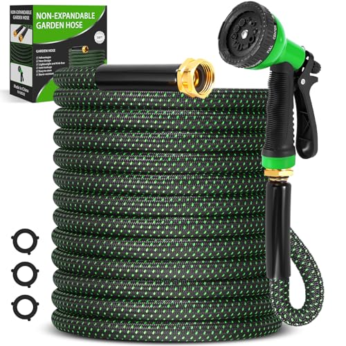 Advinski Garden Hose 50ft, Non-Expanding Water Hose, Lightweight, Kink Free, Sturdy, Leak-Proof, Portable, Flexible Hose with 10 Function Nozzle for Outdoor, Yard, Lawn, Car Wash and Camper Use - Image 1