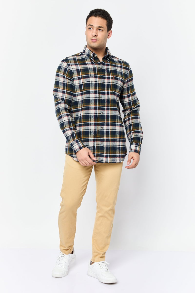 Chaps Men Regular Fit Plaid Long Sleeve Casual Shirt, Multicolor - Image 4
