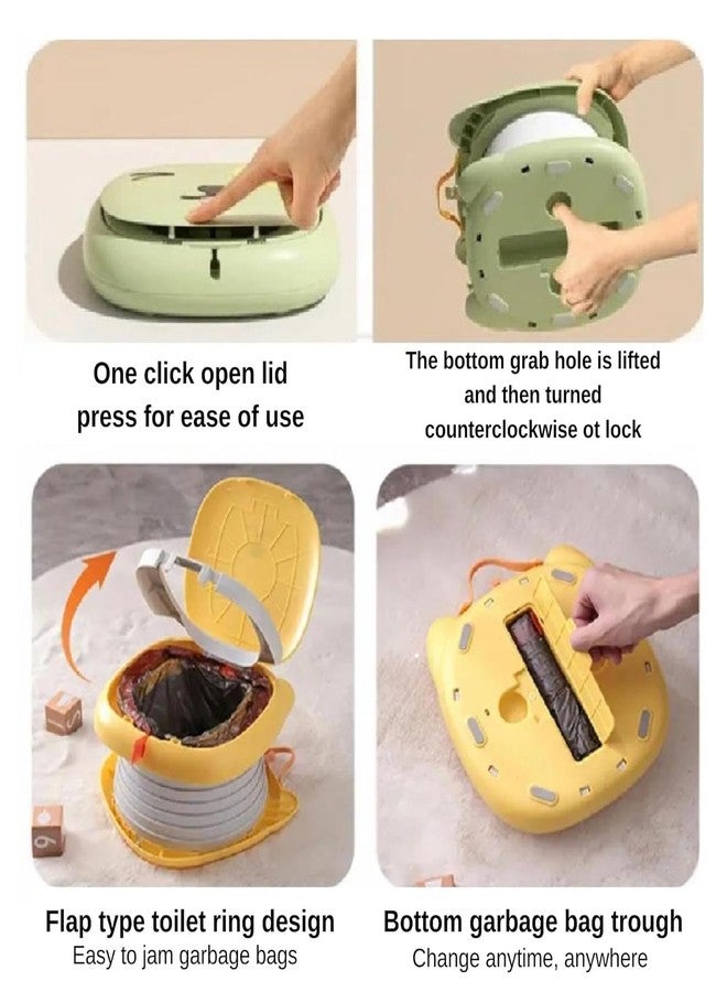 Toriox Portable Potty, for Toddler Travel Foldable Potty Training Toilet, Kids Boys&Girls Training Toilet Seatfor Car Camping Indoor Outdoor Bathroom for Boys Girls Baby Kids Children - Image 3
