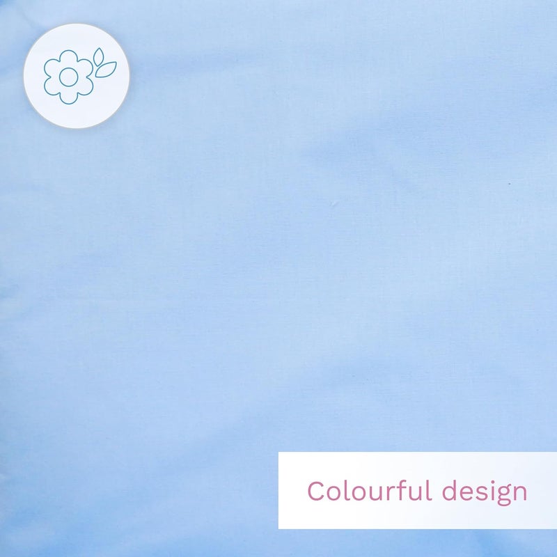 2 Piece Kids Bedding Set 120x90 cm Duvet Cover & Pillowcase for Toddler Cot (Blue) - Image 5