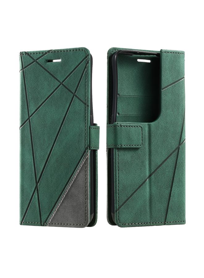 S-TOP Case For OPPO Reno8 Skin Feel Splicing Leather Phone Case - Image 2