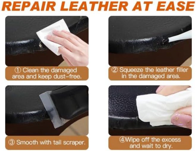 SEISSO 12 Colors Leather Repair Kit - for Furniture Car Seats Couches Sofa Shoes Boat, Leather Dye Restore Scratches Tears Holes, Purses Jacket Leather Paint, Vinyl Repair Kit Bonded Leather Genuine Italian… Multi-use qualified quality - Image 5