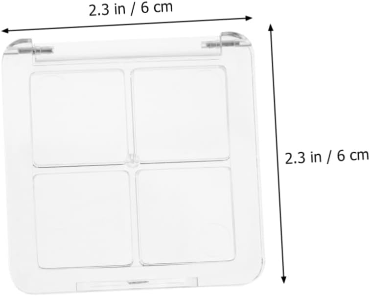 Angoily 6pcs 4 Eye Shadow Box Eyeshadow Empty Lipstick Storage Case Makeup Case Cosmetic Box Make up Travel, As Shown, 6x6cm - Image 2