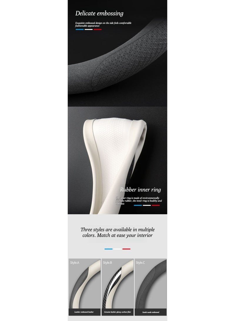 شاومي طراز 2025 شياومي SU7 غطاء عجلة القيادة، SU7 ماكس، SU7 غطاء مقبض سيارة رقيق للغاية مضاد للانزلاق، من الجلد الأصلي - Image 5