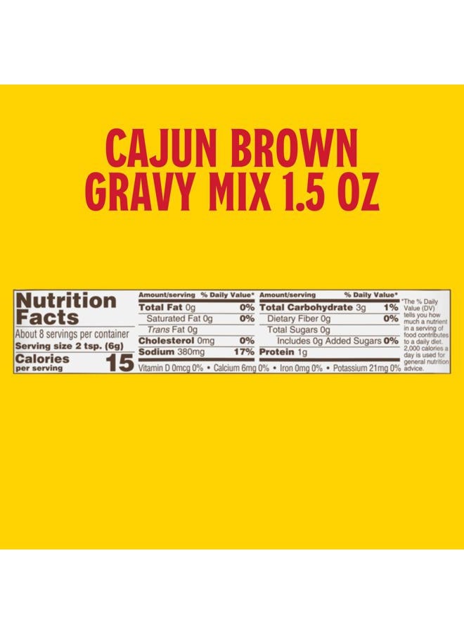 Louisiana Fish Fry Products Louisiana Fish Fry Cajun Brown Gravy Mix, 1.5 oz - Image 2