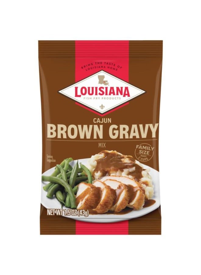 Louisiana Fish Fry Products Louisiana Fish Fry Cajun Brown Gravy Mix, 1.5 oz - Image 1