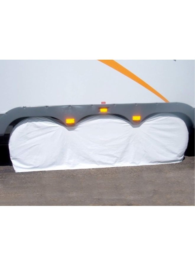 ADCO 3982 White Large Triple Axle Tyre Gard Wheel Cover - Image 2