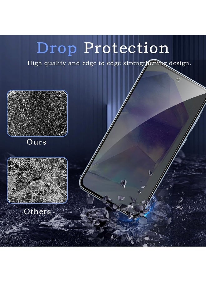 DUSALA 2 Pack Anti-Spy Tempered Glass Privacy Screen Protector for Samung Galaxy A56 Anti-Scratch Bubble Free - Image 4