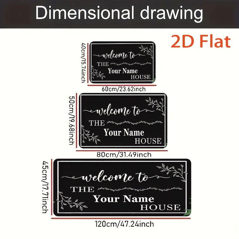 Personalized Non-Slip Polyester Floor Mats 50x80cm DIY Home Decor Soft - Image 3