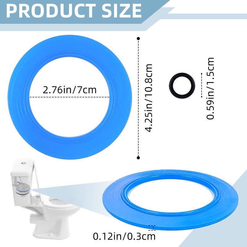 ZNBSIXP 3 Pack Flush Valve Seal for American Standard & Eljer Toilets,Upgraded Silicone Material 7301111-0070A Replacement with O Rings for Champion 4 and Eljer Titan 4 - Image 3