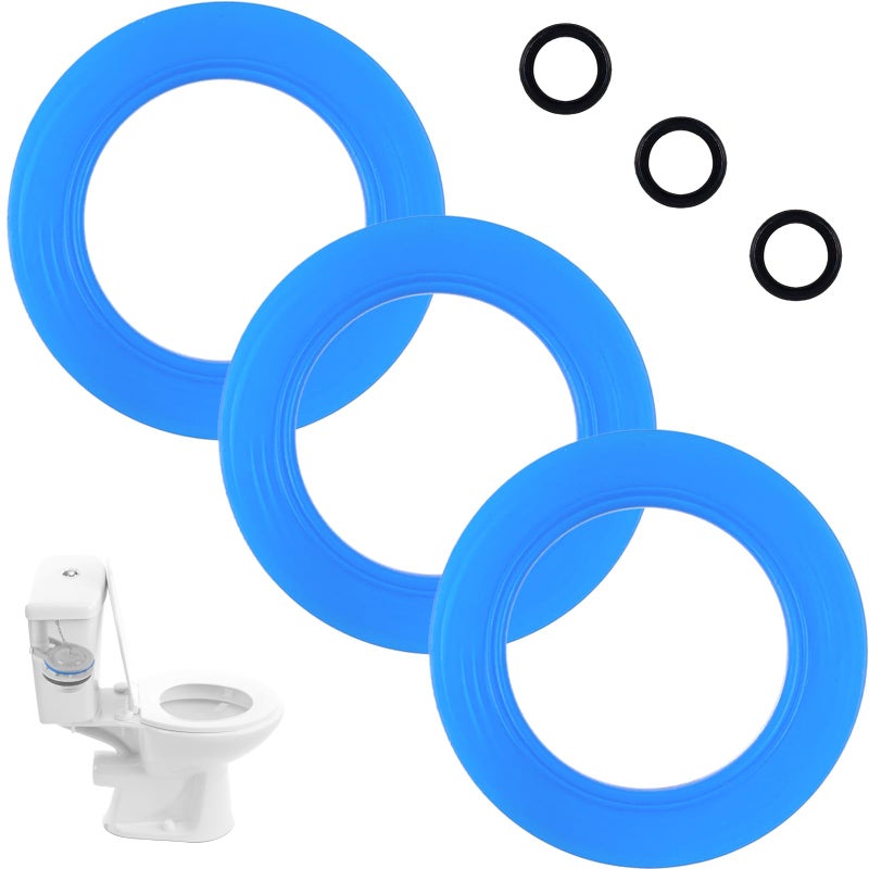 ZNBSIXP 3 Pack Flush Valve Seal for American Standard & Eljer Toilets,Upgraded Silicone Material 7301111-0070A Replacement with O Rings for Champion 4 and Eljer Titan 4 - Image 1