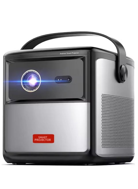 3D Mini Portable 4K DLP Smart Projector, 2+32GB, with ATV System, 15000mAh, Android 11, 5G WiFi, for Outdoor and Indoor, S8 Black Gray