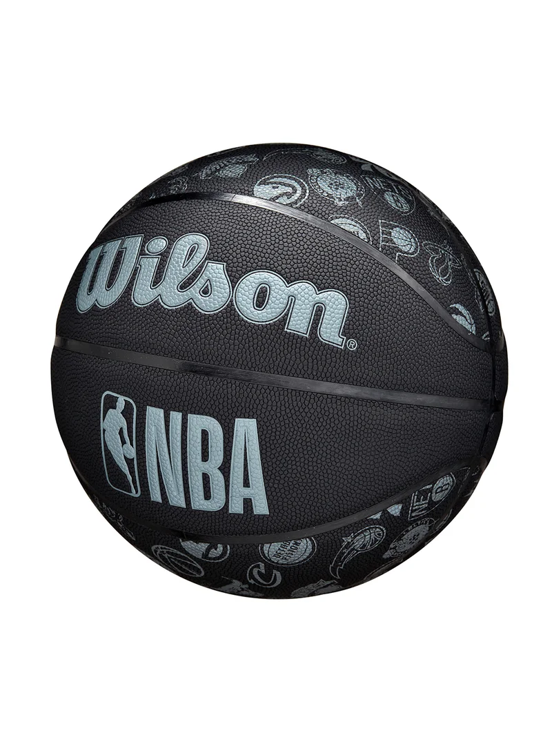Wilson NBA Basketball All Teams - Size 7 for +12 years old and Adults - Black/Grey Matte