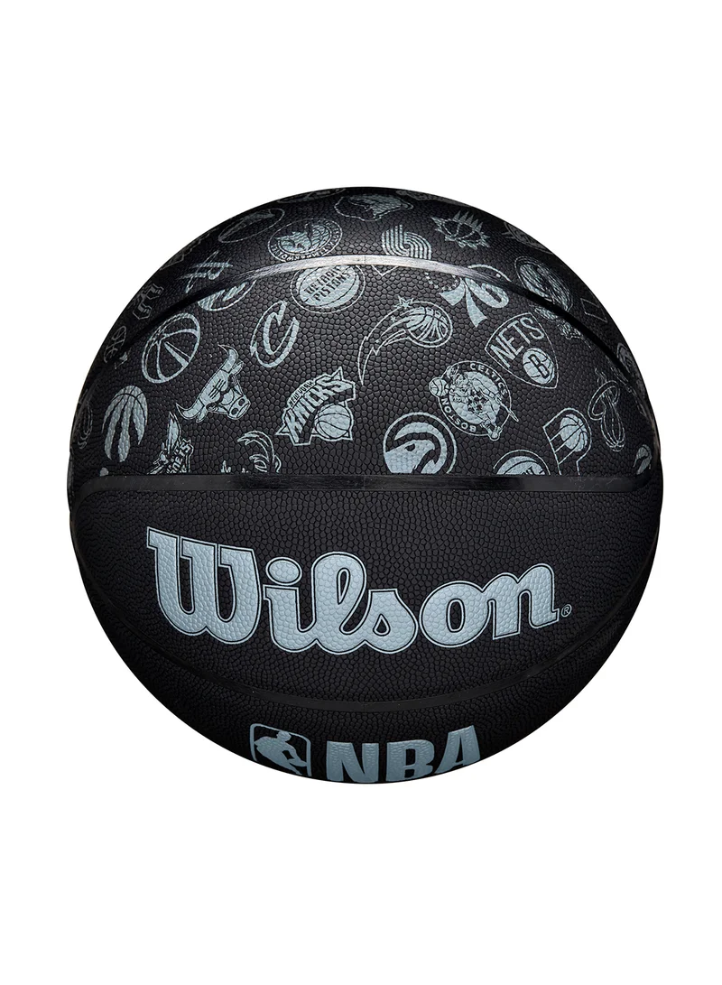 Wilson NBA Basketball All Teams - Size 7 for +12 years old and Adults - Black/Grey Matte