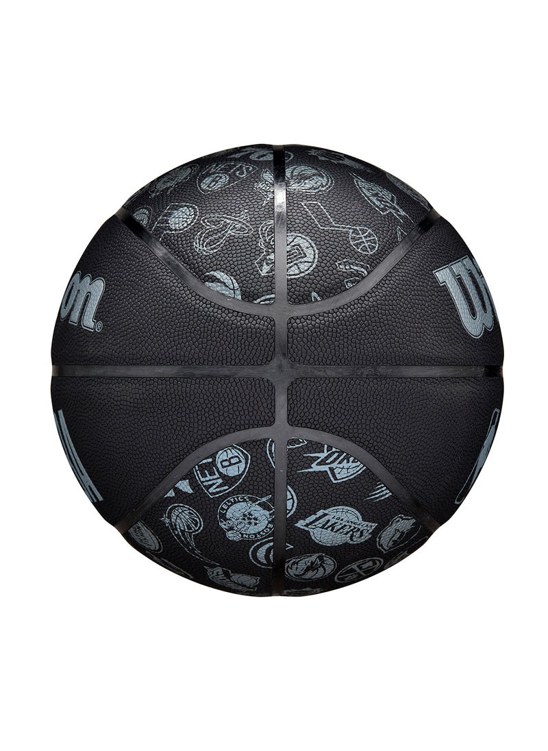 Wilson NBA Basketball All Teams - Size 7 for +12 years old and Adults - Black/Grey Matte  - Image 4