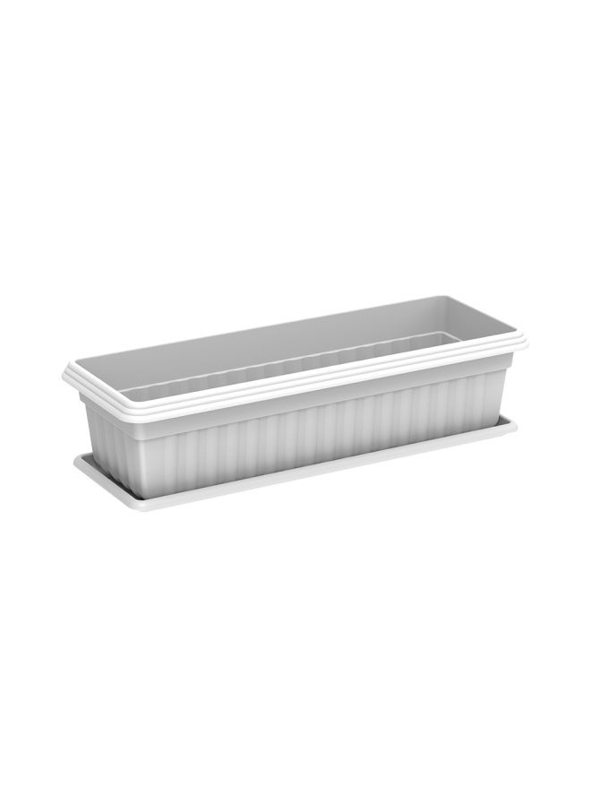 Cosmoplast Cosmoplast Exotica Planter Small With Tray White 