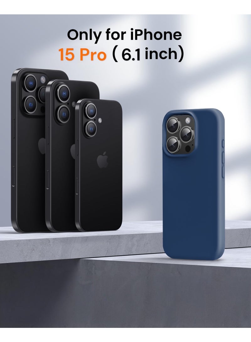 RITY iPhone 15 Pro Silicone Case – Premium Design with Ultra-Soft Touch, Shock-Resistant, Full Protection with Luxurious Microfiber Lining - Image 5