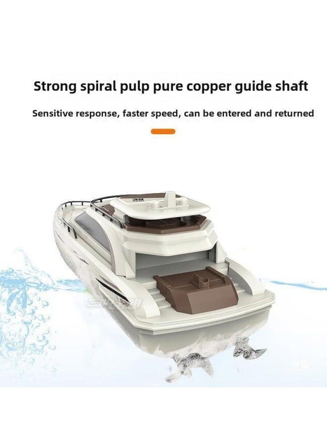 نموذج التحكم عن بعد سفينة تفاعلية صغيرة للتحكم عن بعد ستارلايت يخت سريع شحن لاسلكي لعبة مياه كهربائية - اللون: ستارلايت يخت - المواصفات: نسخة بطارية واحدة (حوالي 15 دقيقة من القيادة) - Image 4