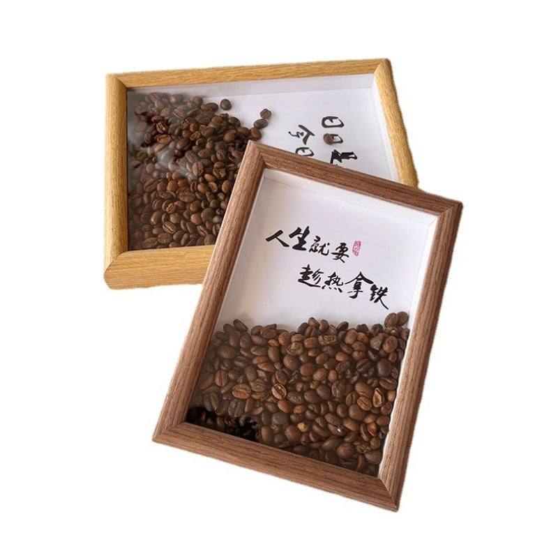 Creative Coffee Bean Photo Frame Customized DIY Handmade Gift Simple Ins Style Decoration High Sense - Image 1