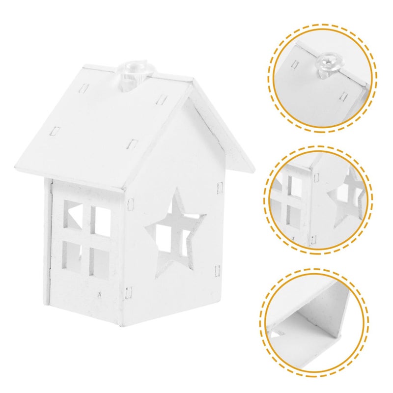 2Pcs European Style Hollow Out Mini Iron Cabin Decor Chic Metal Ornaments Creative Props For Photography Tabletop Display - Image 5