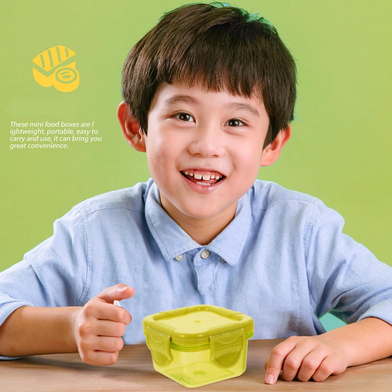 4 Piece Mini Plastic Food Storage Containers Set With Lids For Kitchen Condiments - Image 4