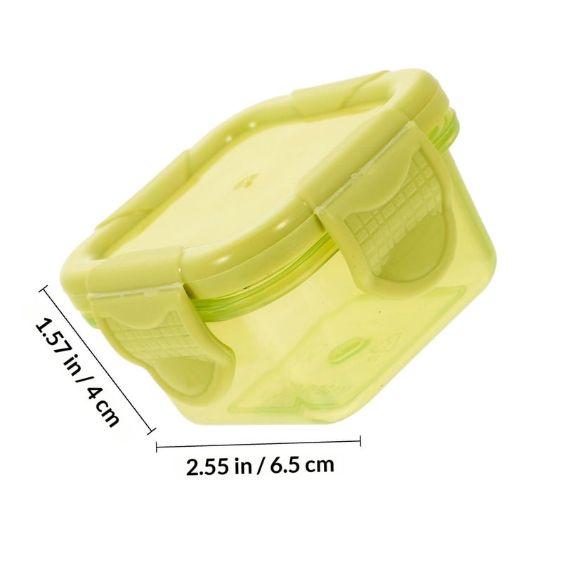 4 Piece Mini Plastic Food Storage Containers Set With Lids For Kitchen Condiments - Image 3