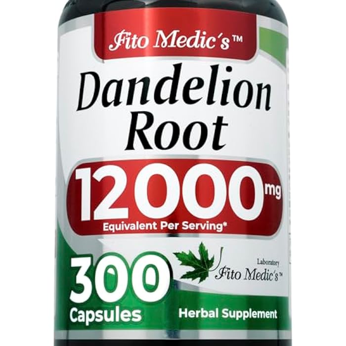 FITO MEDIC'S Dandelion | Dandelion Root Capsules | 300 Capsules | Concentrated Extract | Highly Absorbable Herbal Supplement - Image 1