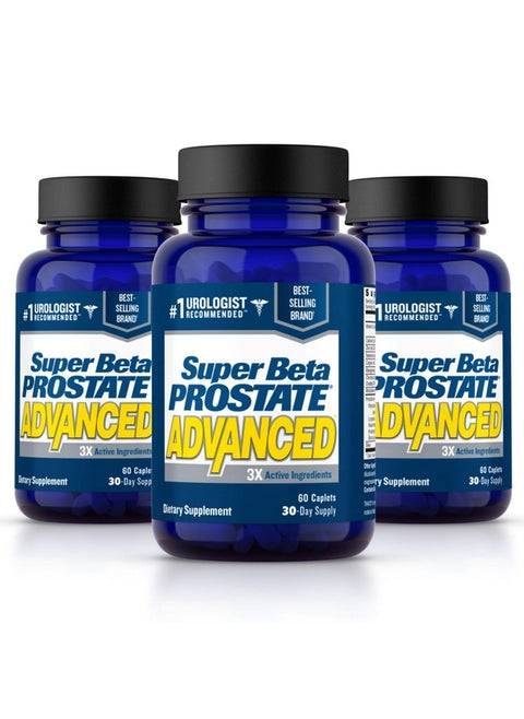 Advanced - Reduce Bathroom Trips, Promote Sleep, Support Bladder Emptying. Prostate Supplement For Men With Beta Sitosterol, Not Saw Palmetto (180 Caplets, 3-Pack)