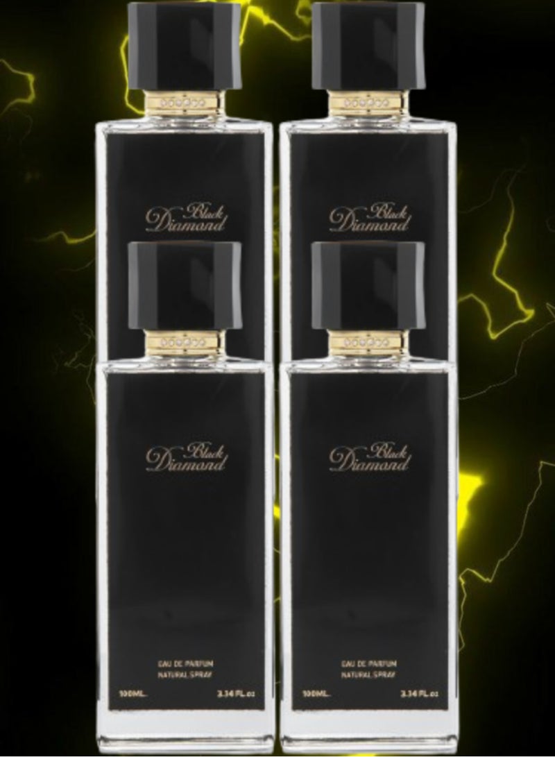 Banafa 4 Pieces Black Diamond Perfume 100ml EDP - Image 1