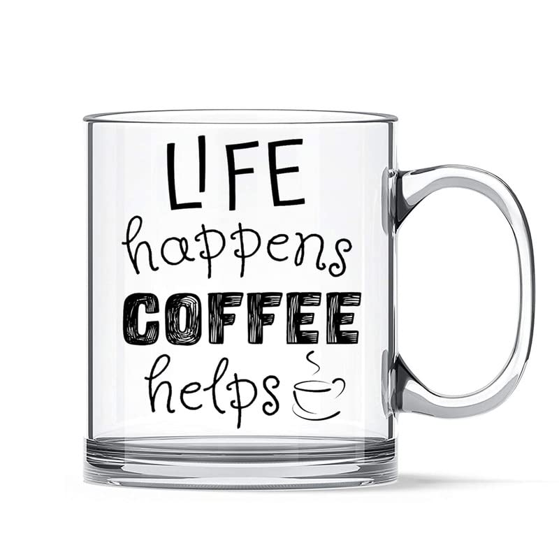 ascension Transparent Glass Printed Coffee Mug Gift for Girlfriend Boyfriend Tea Milk Cup for Men Women Unique & Stylish Coffee Mug Gift for Anyone On Any Occasion - Image 1