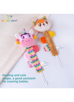 Generic Pacifier Anti-falling Chain Baby Toy Tooth Gel Chain Clip Lanyard Grinding Stick Anti-losing Rope Bite Bag Fixer-Color:Glowing Pacifier Toy-elephant  - Image 2