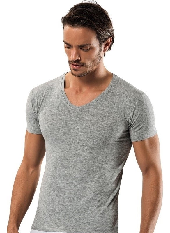 3 Pack Men's Short Sleeve V-Neck Undershirt Gray - pzsku/Z2F518F4388123A6EE511Z/45/_/1733933863/44876631-599f-4276-b234-e55ccfea458a