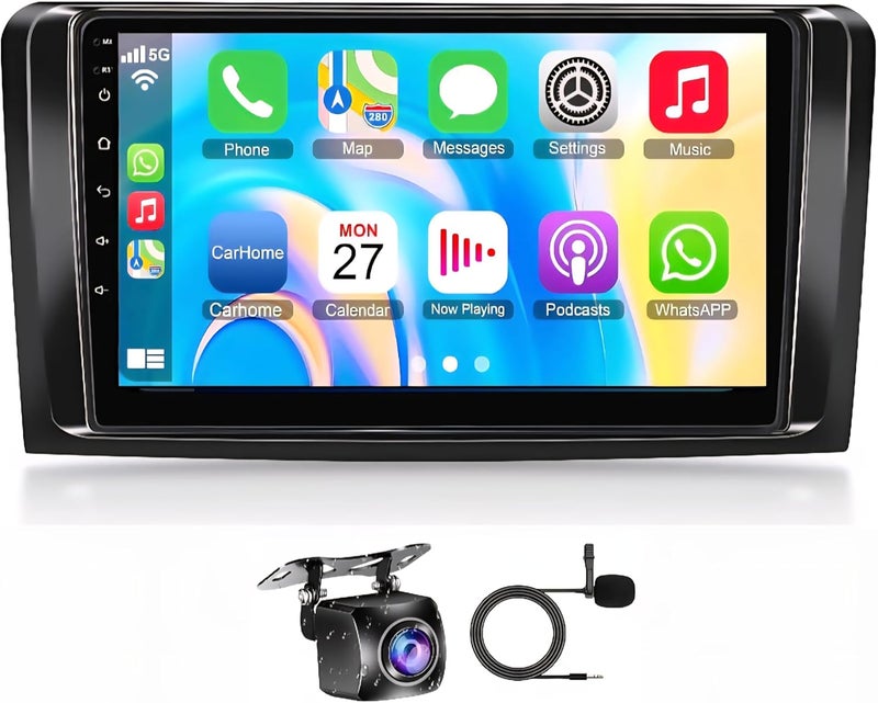 Vierex Fit Mercedes ML GL Car Stereo ML GL Class Android Screen 2005-2011, Wireless CarPlay, Android Auto, GPS Navigation, BT,DSP AHD Camera (8GB RAM 128GB ROM Carplay) - Image 1